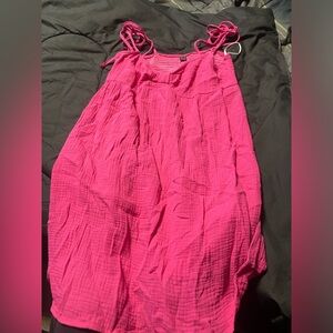 Large hot pink summer dress